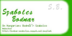 szabolcs bodnar business card